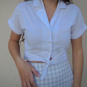 white collard shirt